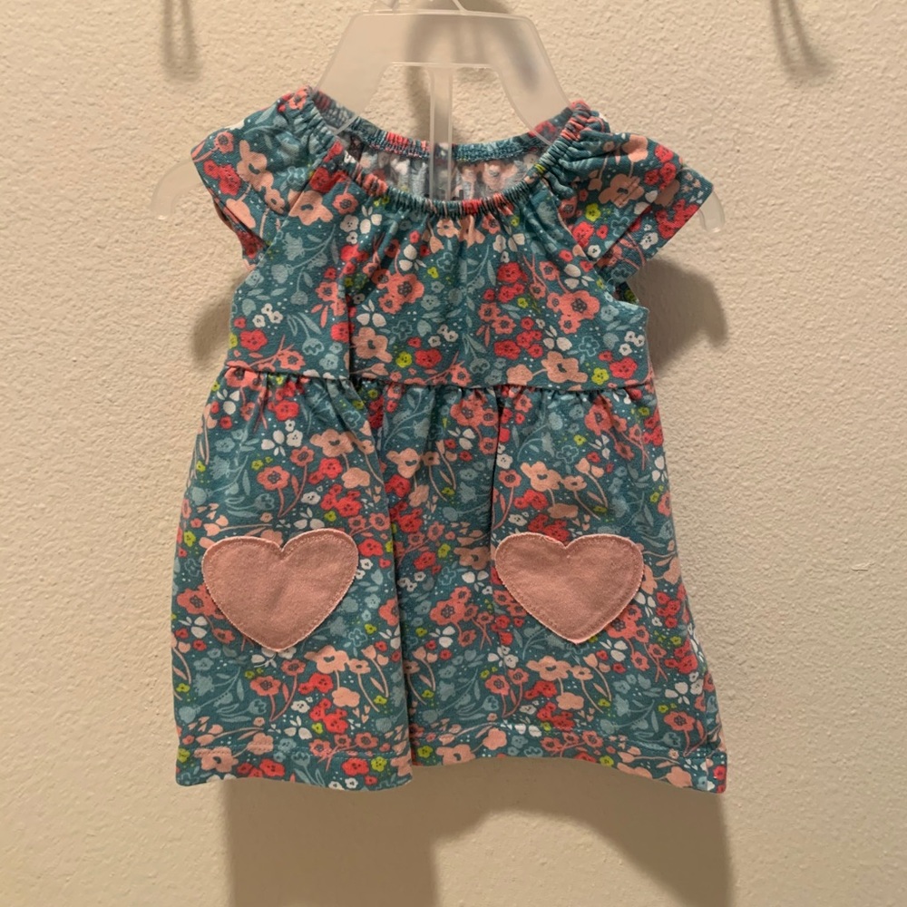 Floral dress with hearts
